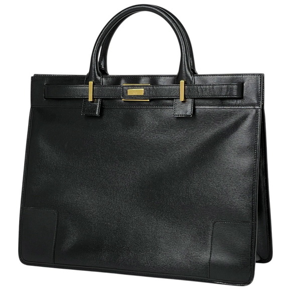 Gucci black briefcase business bag leather handbag - Picture 1 of 7